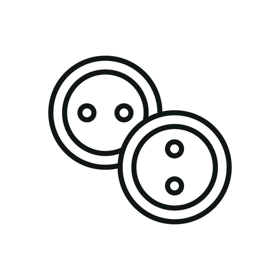 Combining simplicity with a contemporary design concept, the button tailor icon offers a polished graphic suitable for any fashion-related content. vector