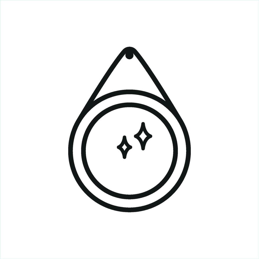 Mirror icon design demonstrates a simple aesthetic with modern graphic elements vector