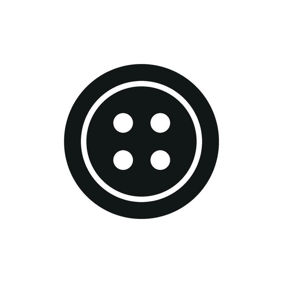 The button tailor icon is designed with a simple and modern concept making it a versatile graphic for fashion and design-related projects. vector