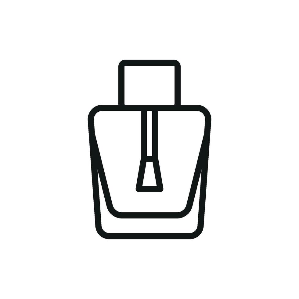 The nail polish bottle icon embodies a modern aesthetic with simple lines and a minimal design vector