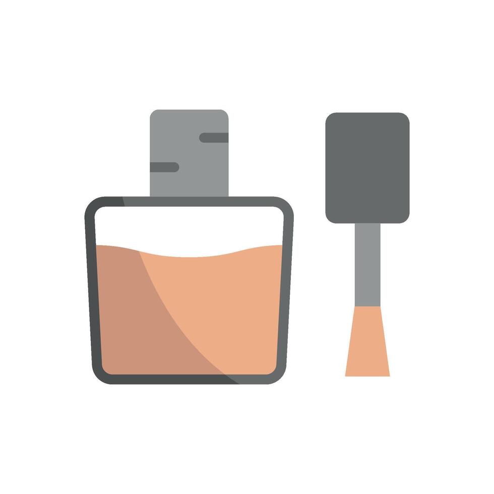 Sleek and modern the nail polish bottle icon is designed to represent beauty in a minimalist way making it perfect for contemporary beauty branding. vector