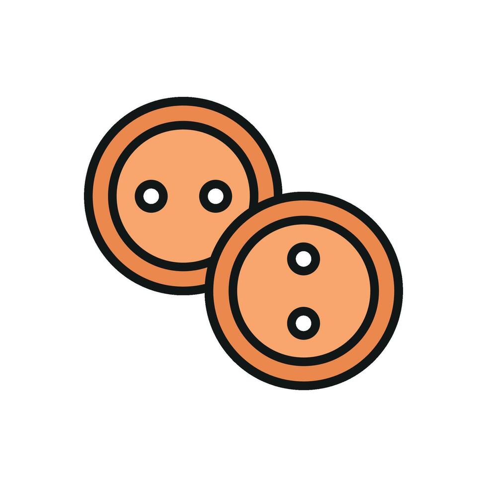 The button tailor icon follows a simple and modern design principle delivering an iconic and stylish graphic perfect for tailoring and fashion use. vector
