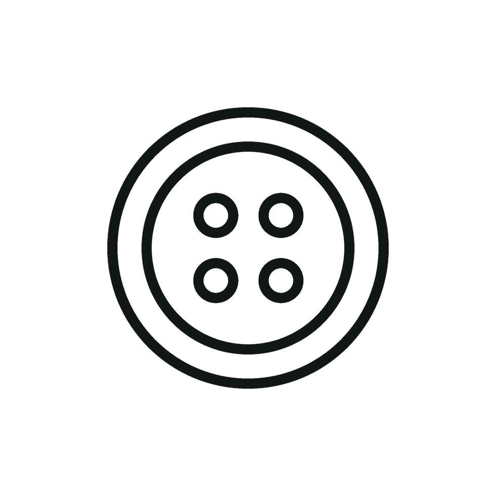 With a clean and modern design, the button tailor icon showcases simplicity while representing the art of tailoring with precision and style. vector