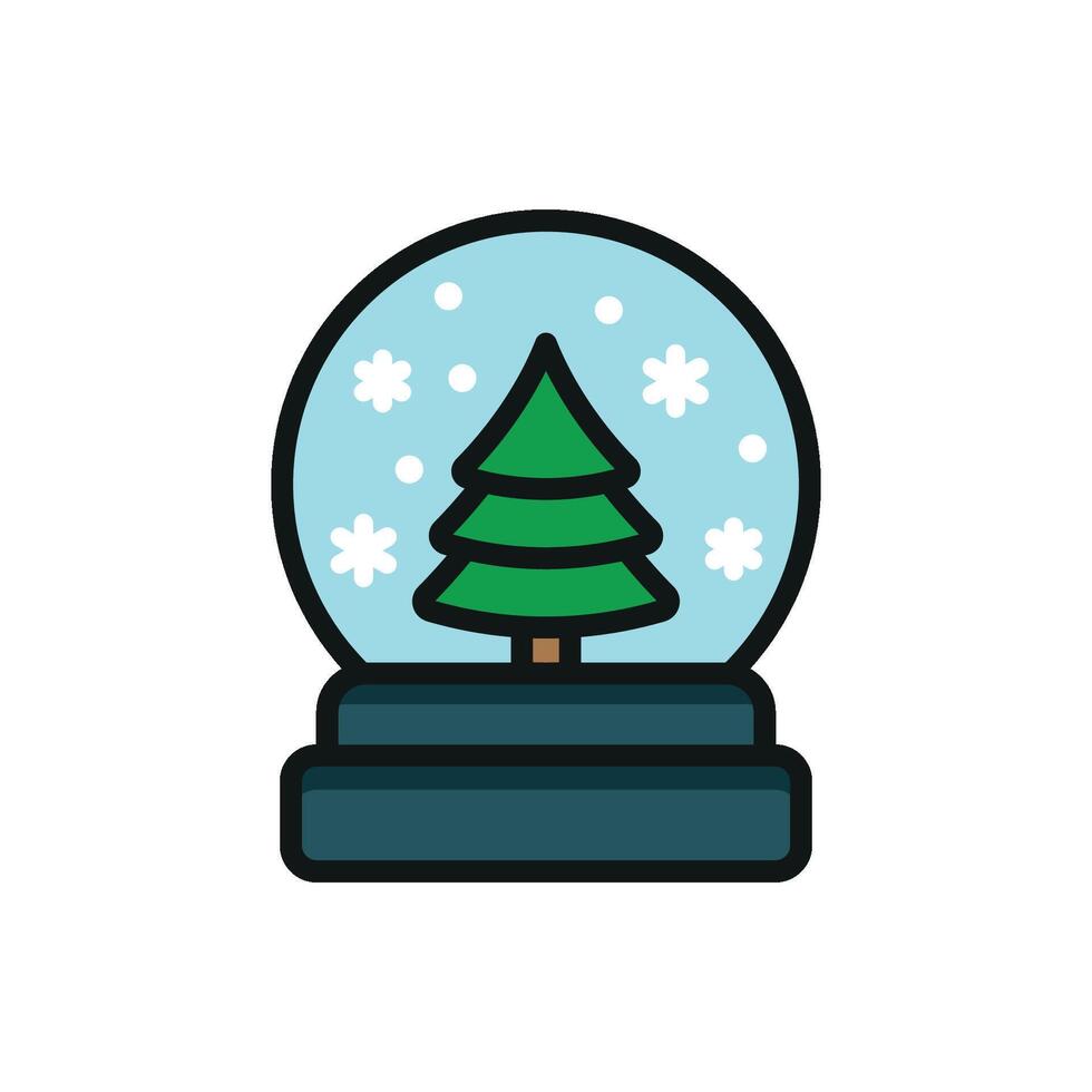 A clean and modern graphic concept featuring the snow Christmas icon design vector