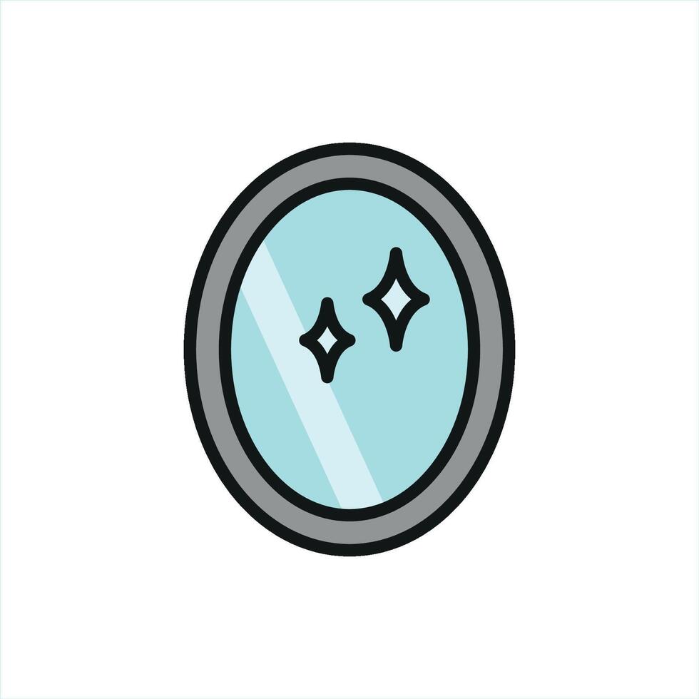 Mirror icon designed with a focus on simplicity and modern artistic trends vector