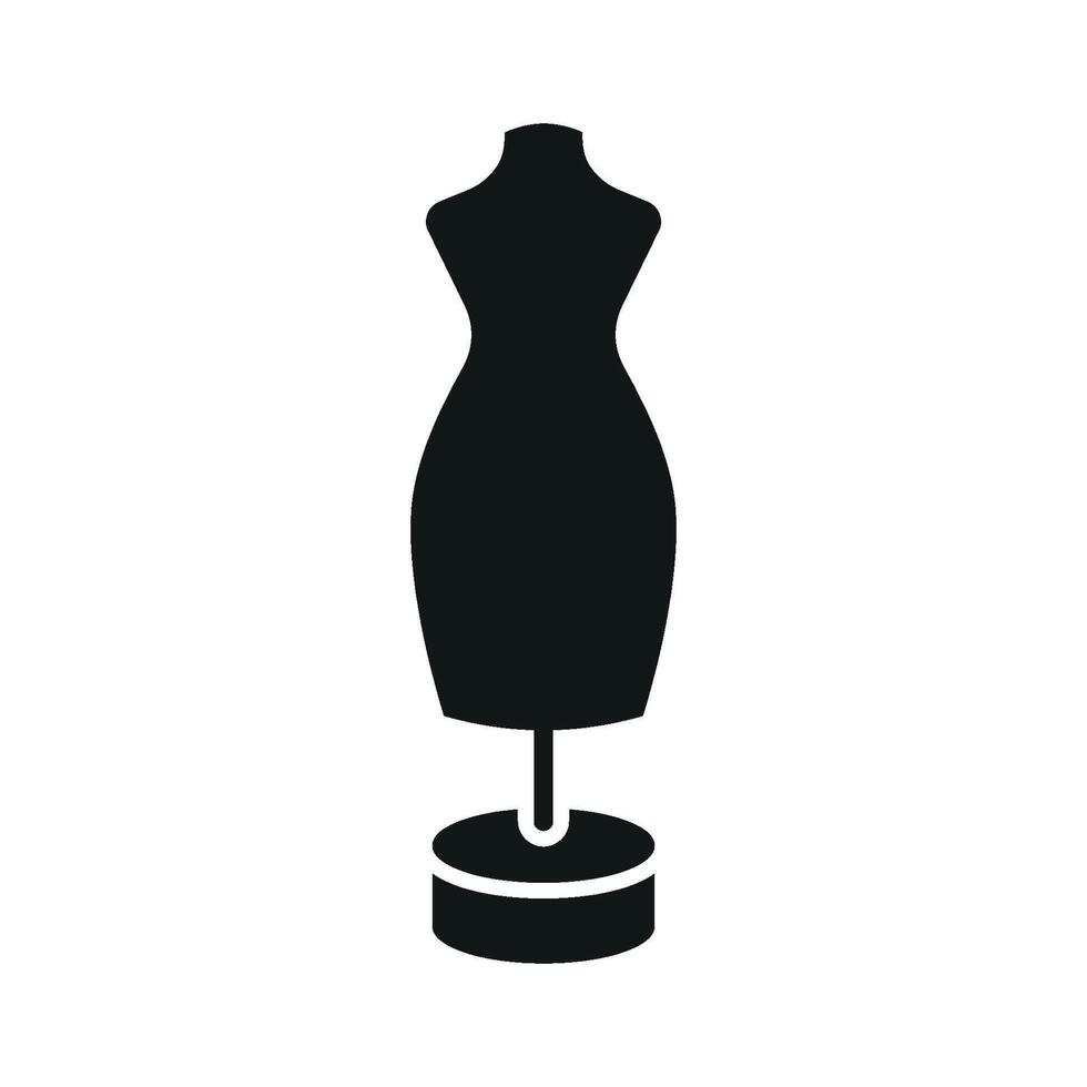 The mannequin tailor icon brings a modern and simple design to life delivering a clear and sophisticated graphic that works for fashion design and tailoring. vector