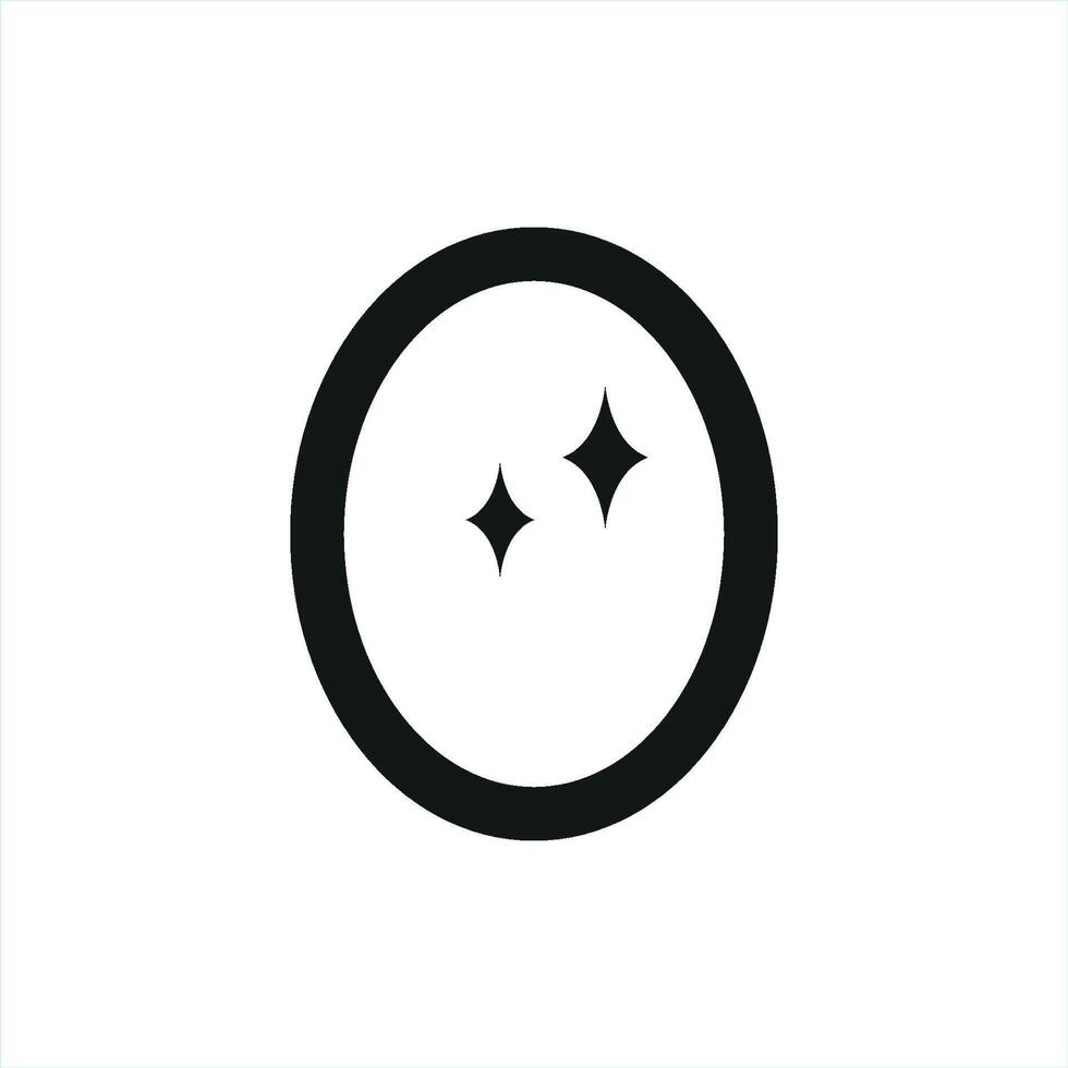 Innovative graphic design brings a modern touch to this simple mirror icon vector
