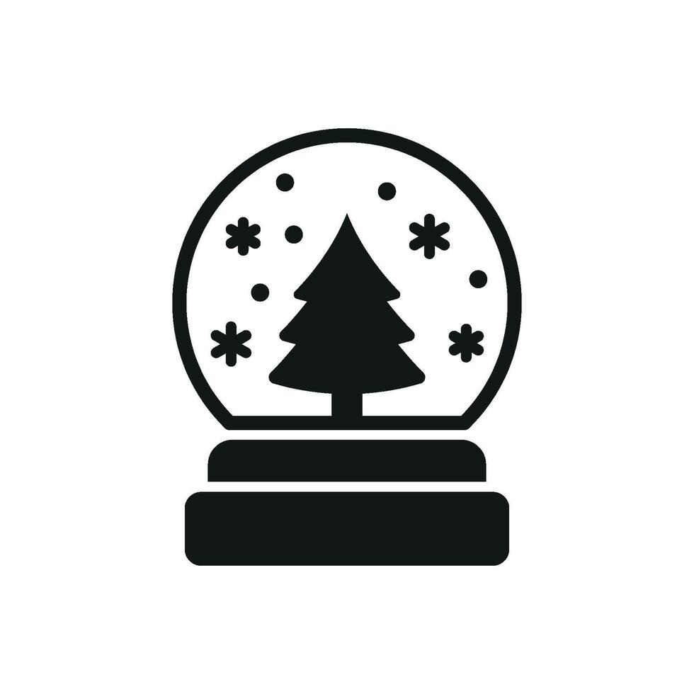 The snow Christmas icon combines clean lines with a sleek modern graphic design concept vector