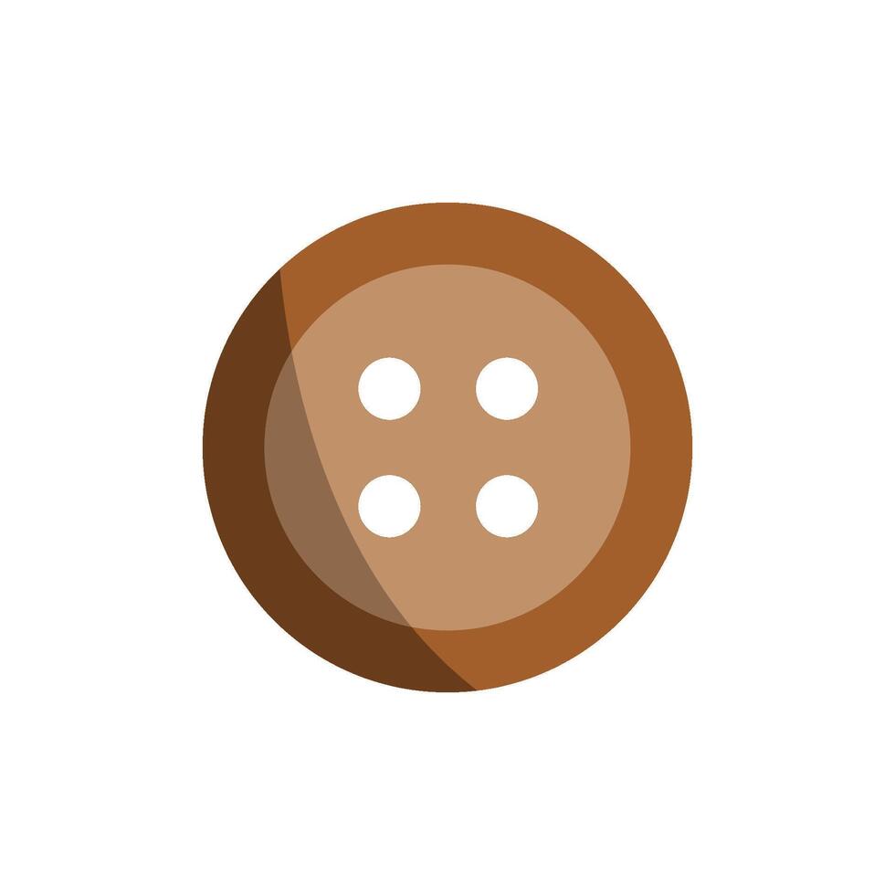 The button tailor icon blends simplicity and modern design creating a clean and elegant graphic for fashion and apparel visuals. vector