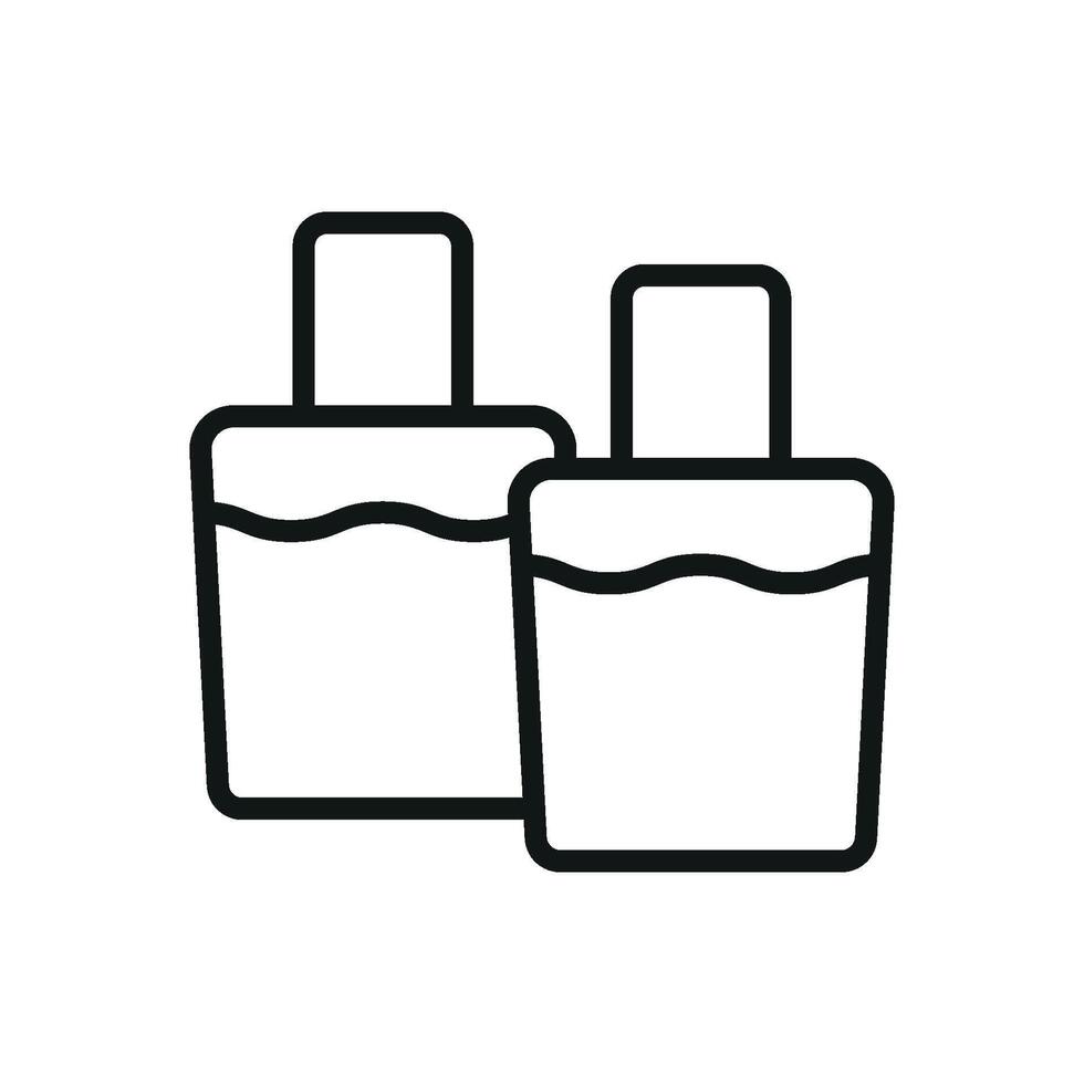 Designed with modern beauty in mind the nail polish bottle icon incorporates a minimalist design that combines functionality with visual appeal. vector