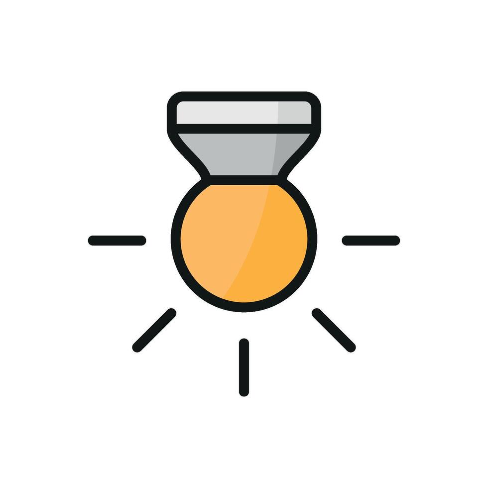 Graphic design concept for a light bulb icon with modern vector