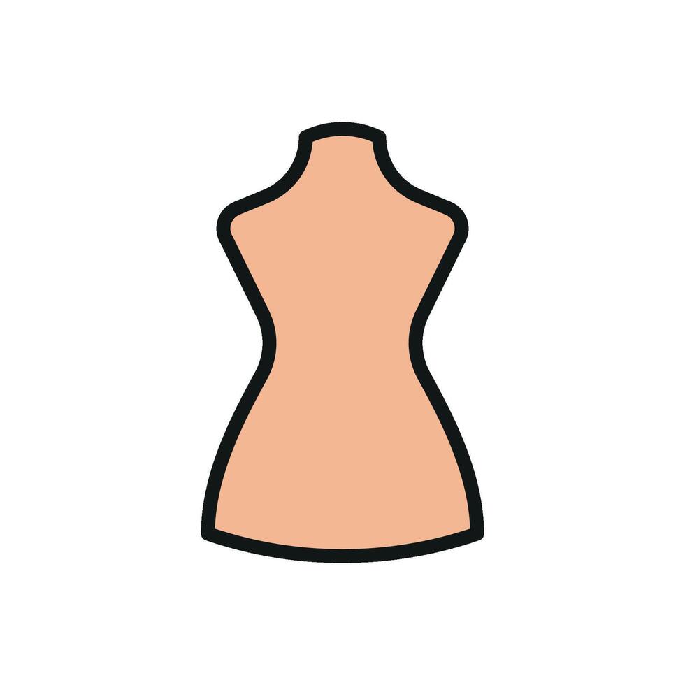 With a sleek and modern design concept the mannequin tailor icon offers a clear and simple graphic perfect for use in fashion-related projects. vector