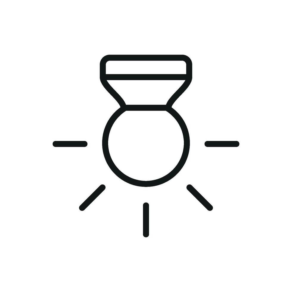 Contemporary light bulb icon design reflecting a simple yet innovative graphic approach vector