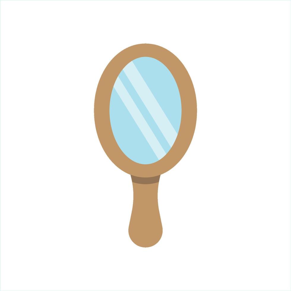 Sleek and innovative graphic styling defines the mirror icon with modern simplicity vector