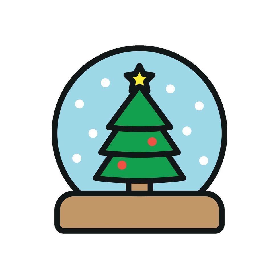 Modern and simple aesthetic shapes the snow Christmas icon in a graphic concept style vector
