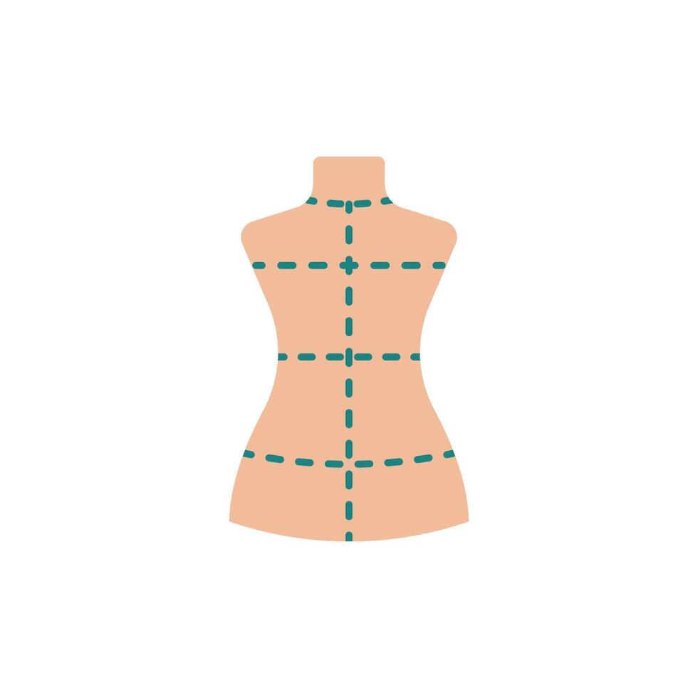 Designed with simplicity and a modern concept the mannequin tailor icon delivers a clean and refined graphic for tailoring and fashion themes. vector