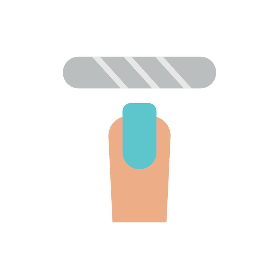 The nail file icon showcases a sleek modern design that combines simplicity and elegance to create a clean graphic representation of beauty tools. vector