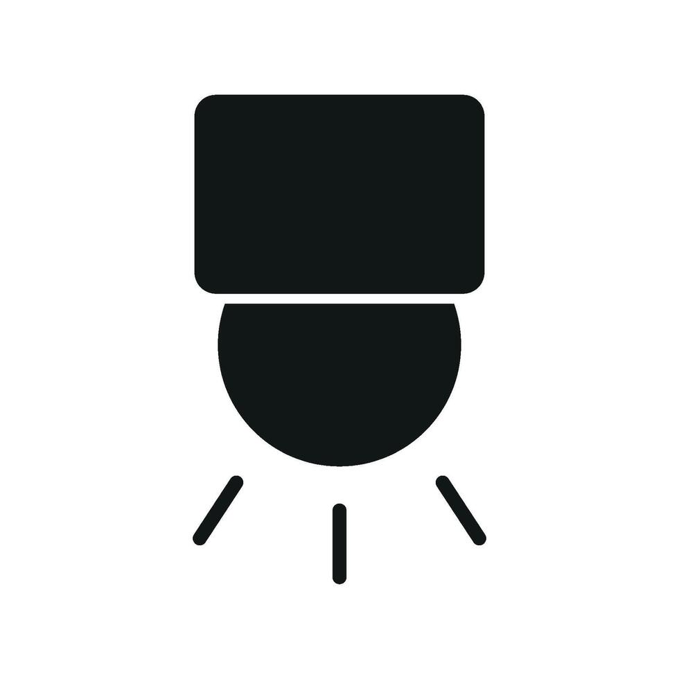 A sleek and modern graphic concept for designing a light bulb icon with simplicity in mind vector