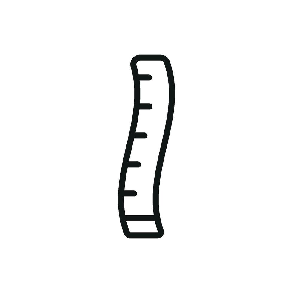 The measuring tape tailor icon features a sleek and minimalist design representing a modern concept graphic ideal for fashion and tailoring applications. vector