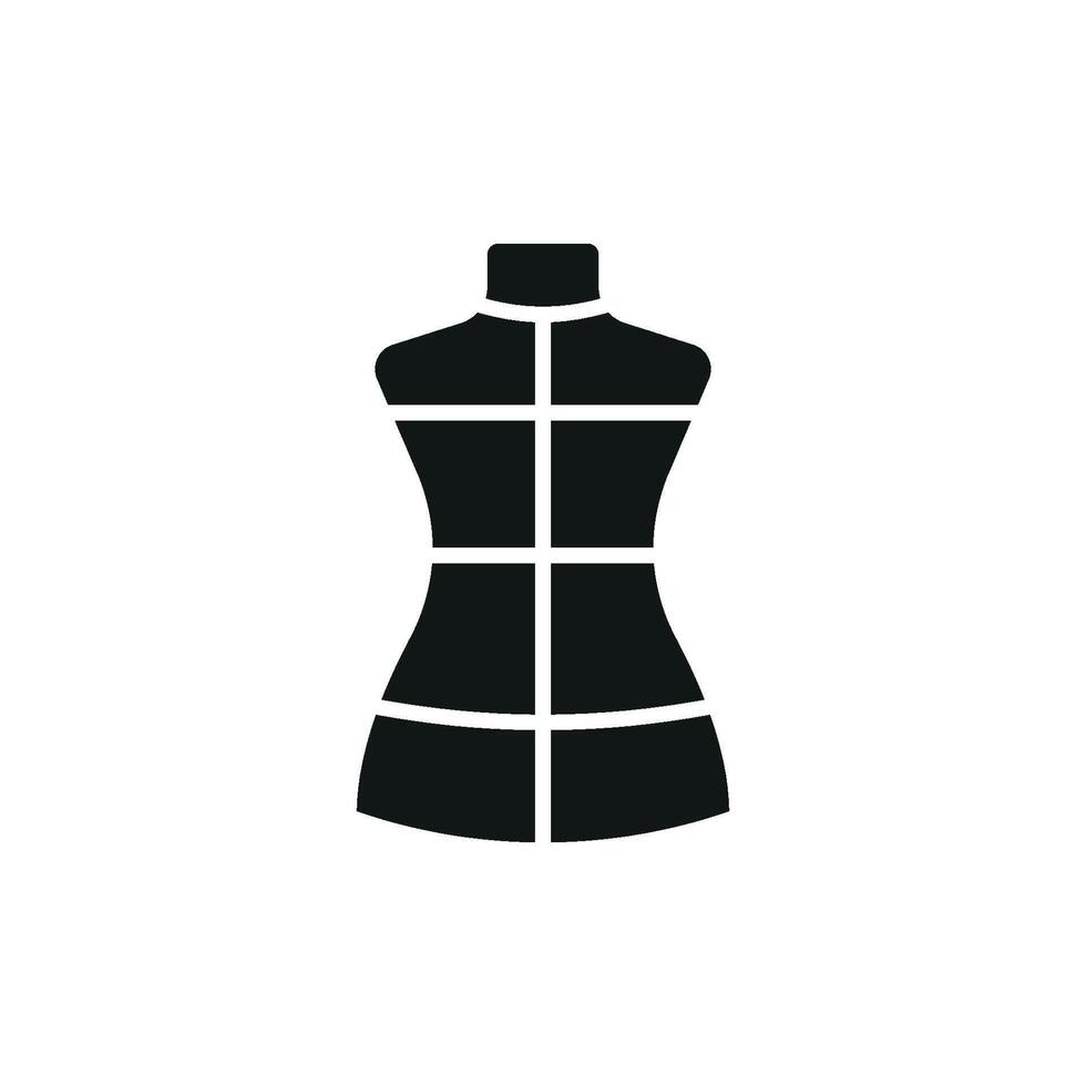 Featuring a sleek and modern design the mannequin tailor icon represents fashion and tailoring with a simplistic approach perfect for professional use. vector