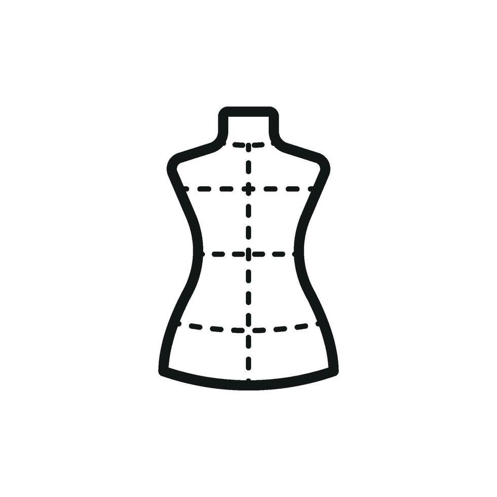 With its minimalist and modern design the mannequin tailor icon offers a refined and stylish graphic suitable for the fashion and tailoring industries. vector
