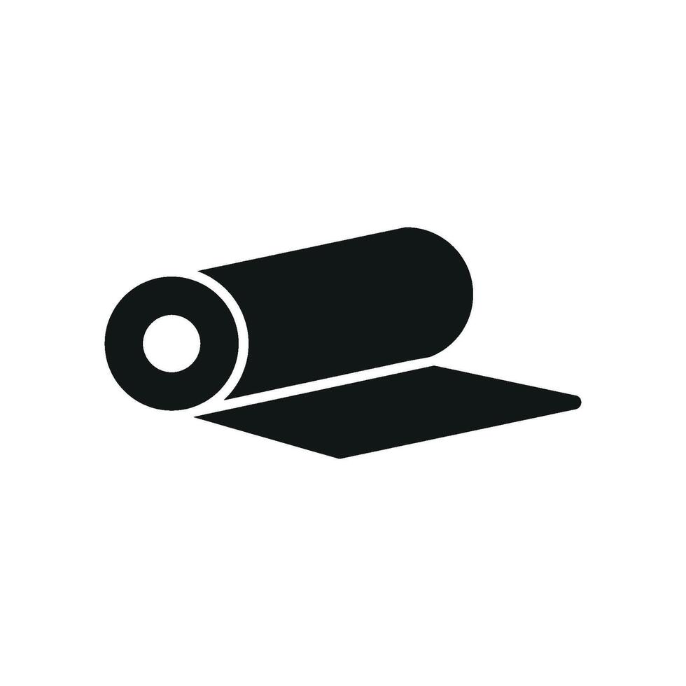 A blend of modern simplicity, the fabric roll tailor icon offers a sophisticated yet clean graphic perfect for tailoring and fabric-related content. vector