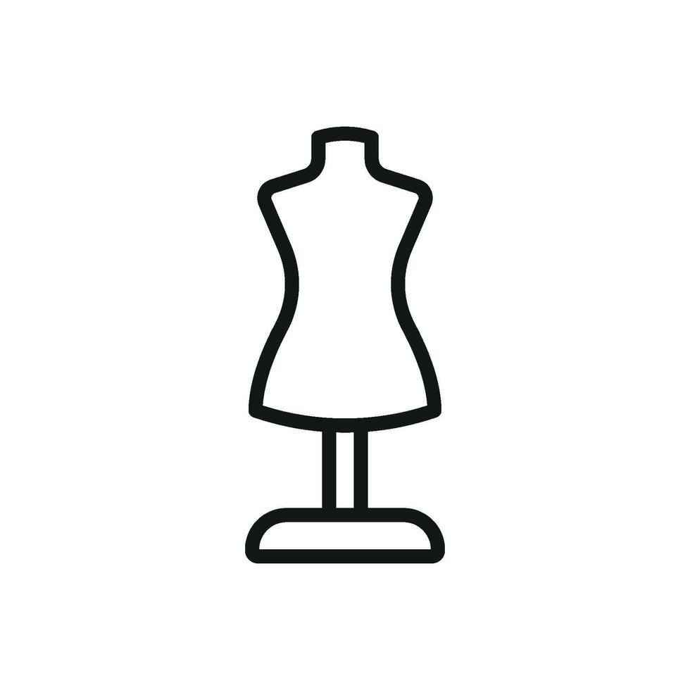 The mannequin tailor icon, created with a modern and minimalist approach, offers a clear graphic ideal for fashion and garment industry projects. vector