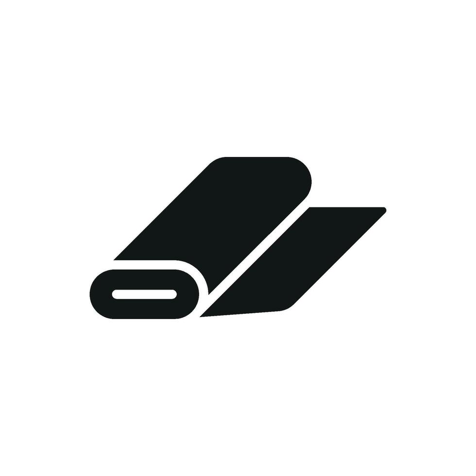 The fabric roll tailor icon is crafted with a contemporary and simplistic design providing a stylish graphic representation for fashion and tailoring use. vector