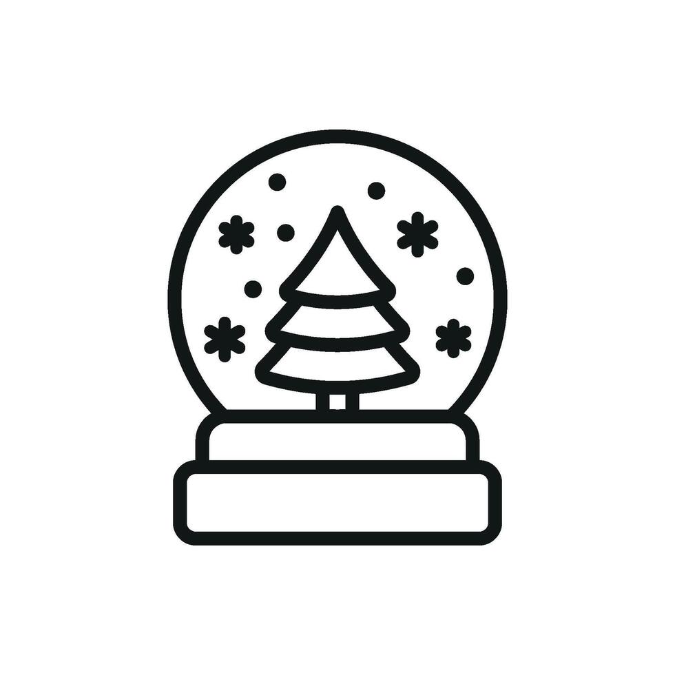 A creative interpretation of a snow Christmas icon blending simplicity with modern design principles vector