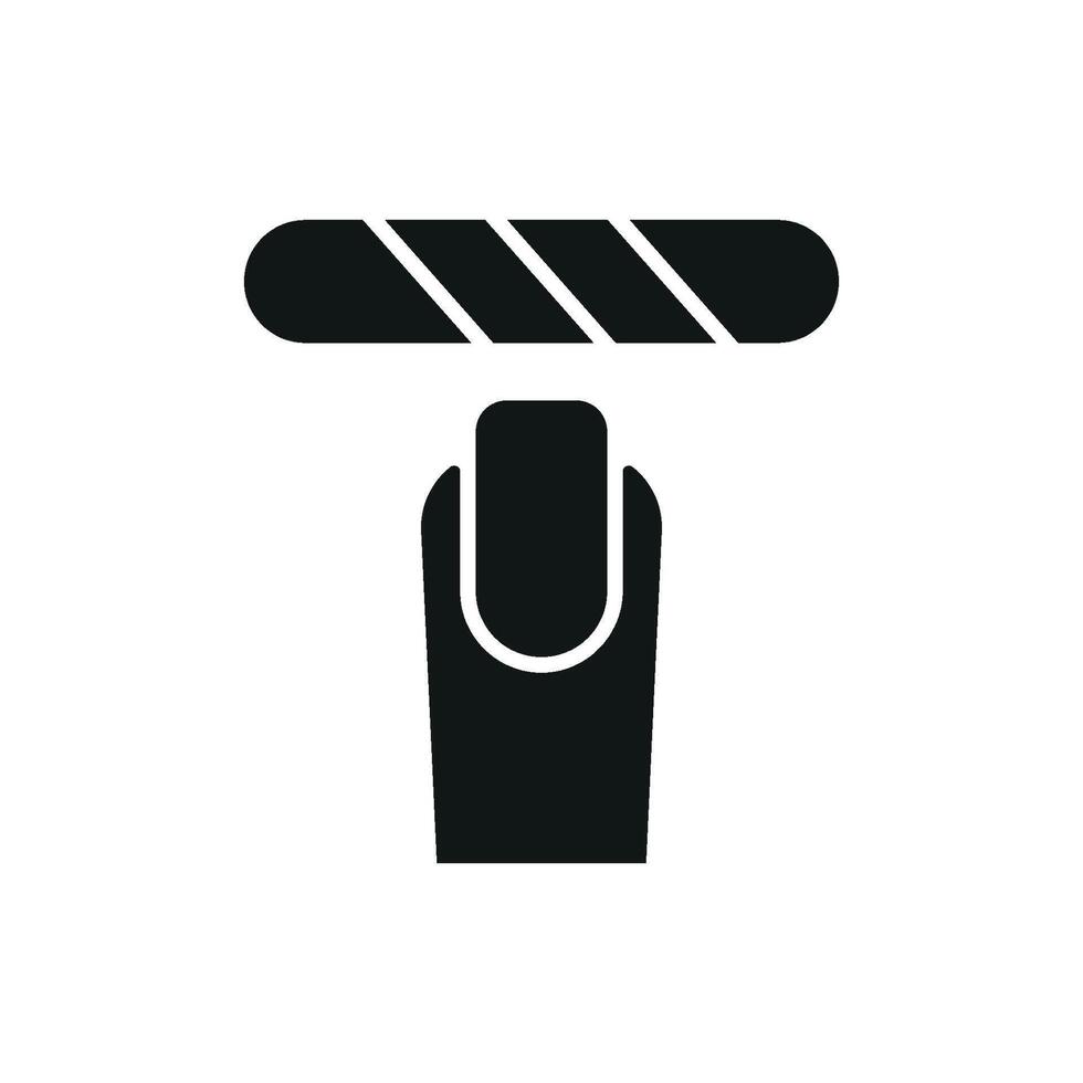 A clean and contemporary design defines the nail file icon blending modern simplicity with functionality in a perfect representation of beauty products. vector