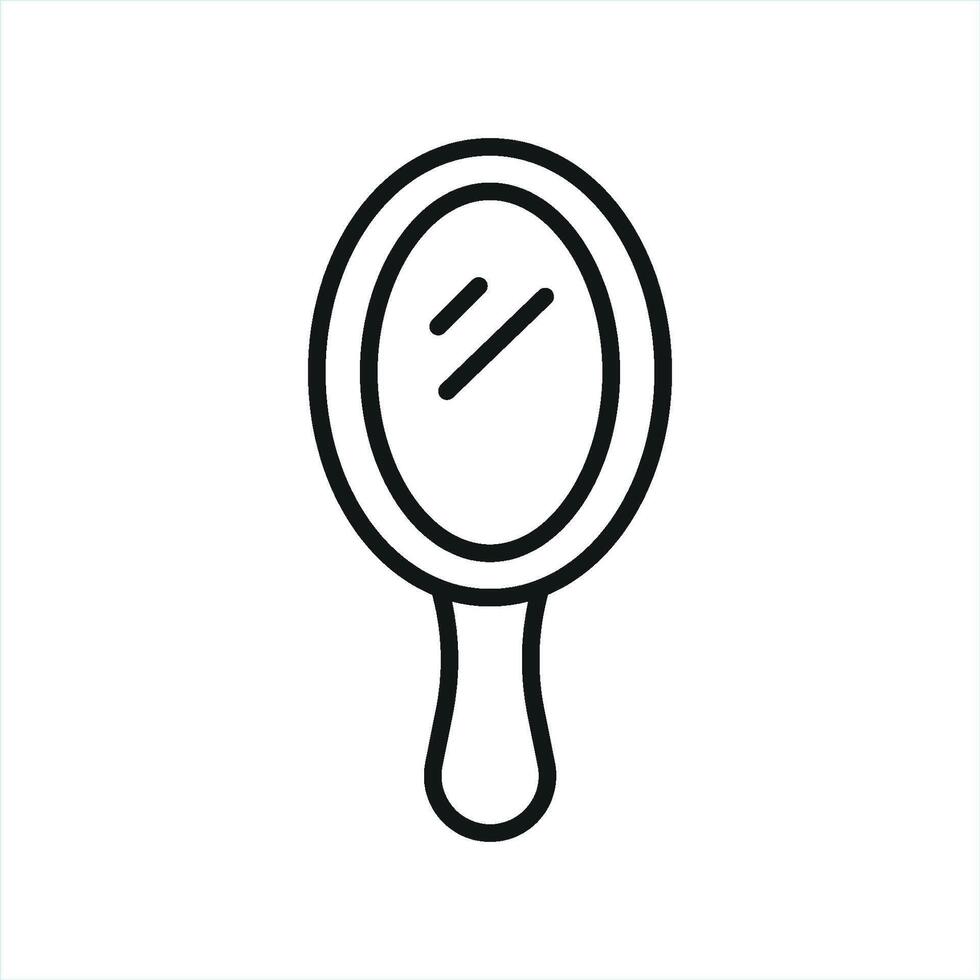 A clean and simple graphic representation of a mirror icon with modern design flair vector