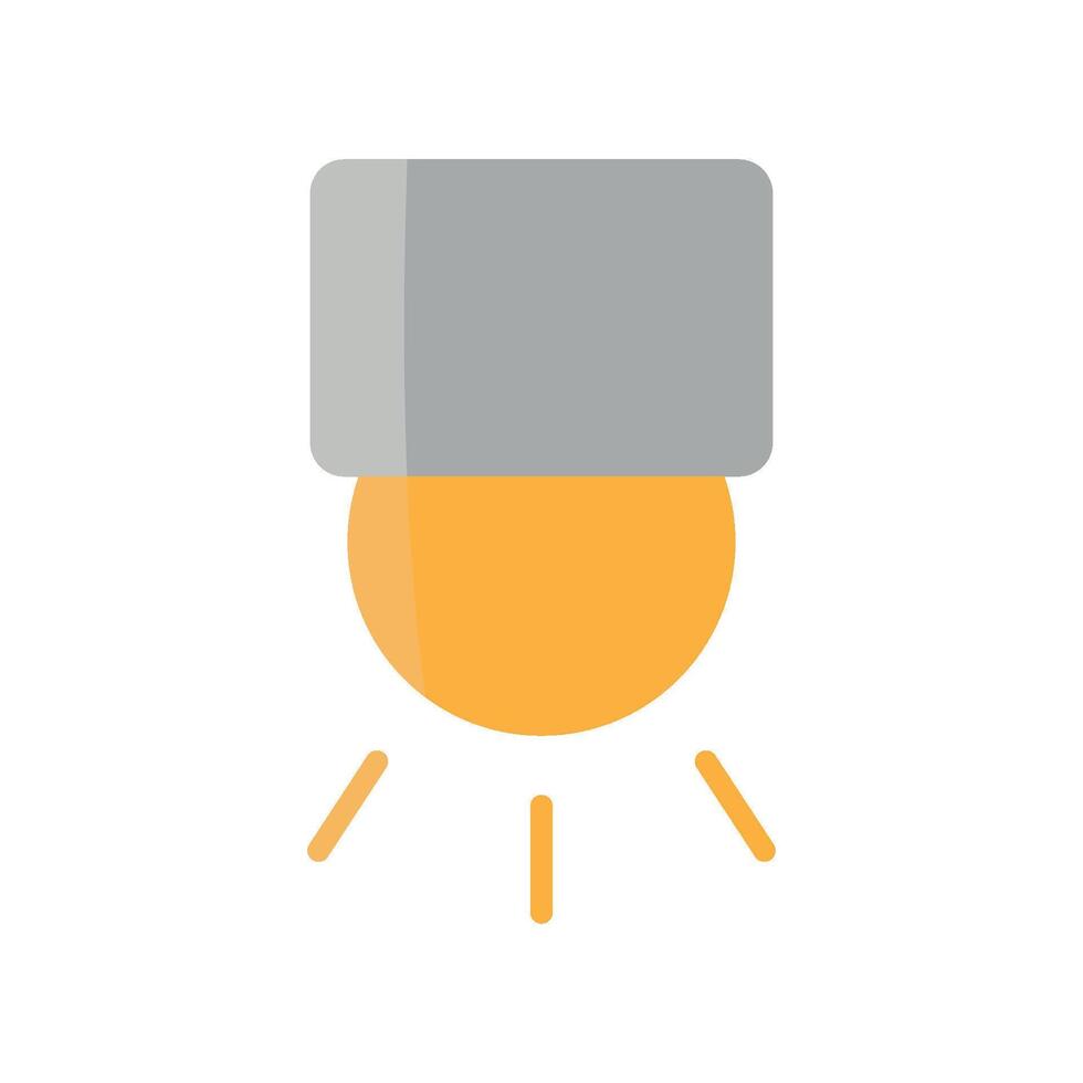 Minimalist light bulb icon crafted with a focus on clean and modern design principles vector