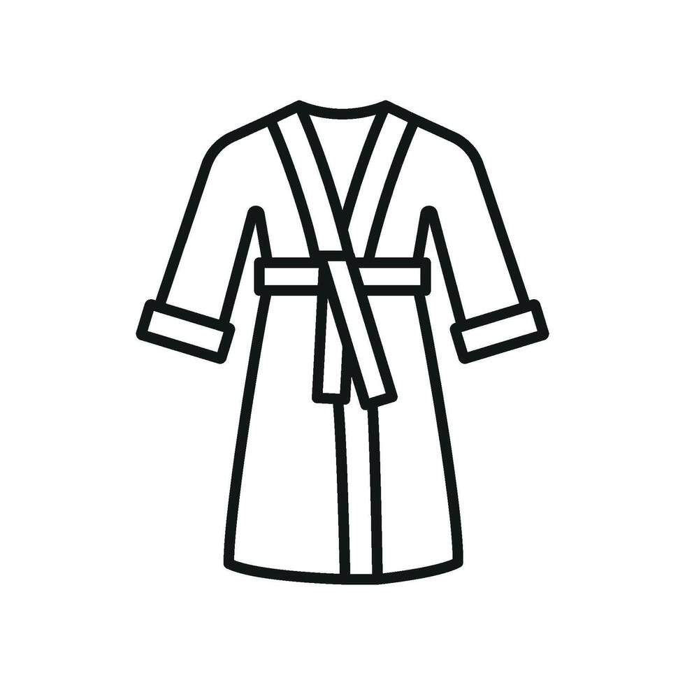 The bathrobe icon blends simplicity with a modern design concept offering a clean and stylish graphic representation. vector