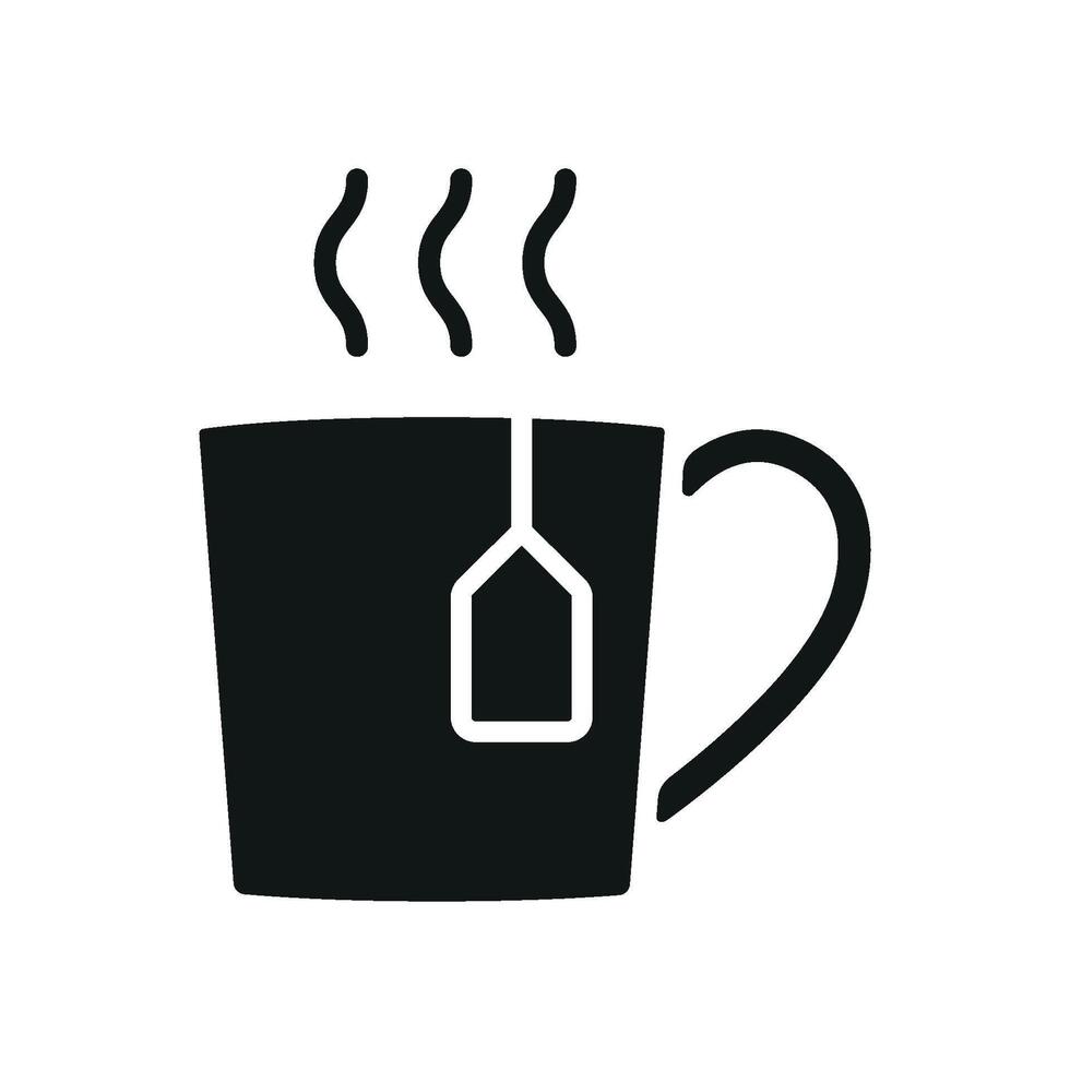 Contemporary design concept illustrating a sleek tea mug glass icon graphic vector