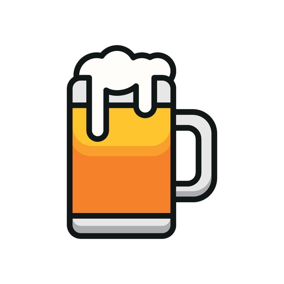 Modern graphic concept featuring a simple beer glass bottle icon design vector