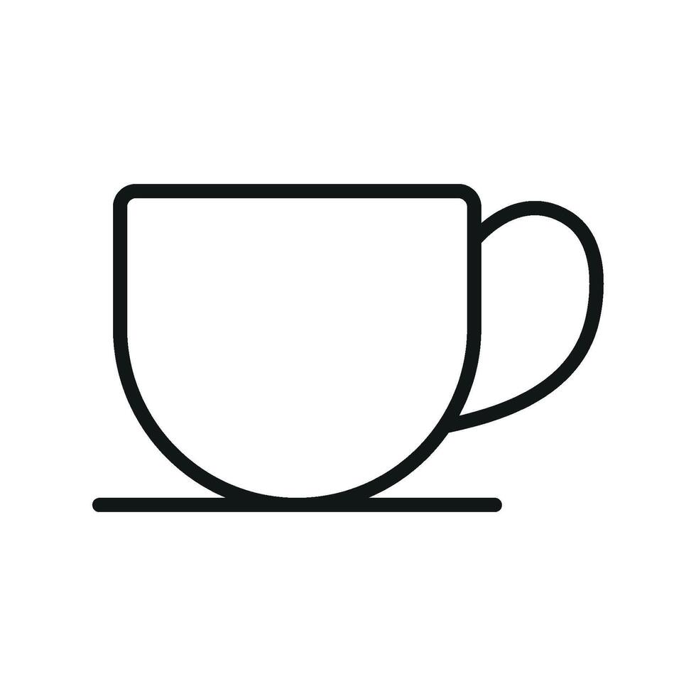 Sleek minimalist concept graphic featuring a coffee glass icon design vector