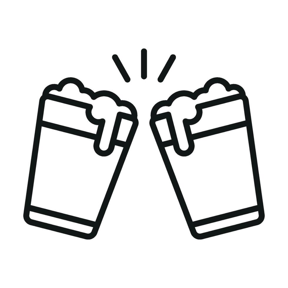Conceptual graphic showcasing a clean and simple beer glass bottle icon design vector
