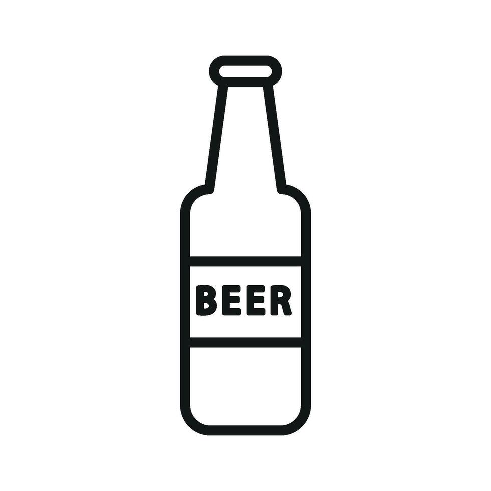 Simple modern concept graphic presenting a beer glass bottle icon design vector