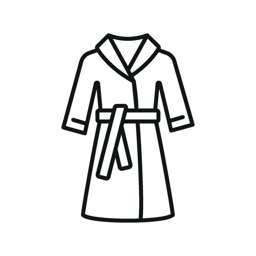The bathrobe icon presents a simple yet modern design that embodies sleek lines and a clean graphic concept. vector