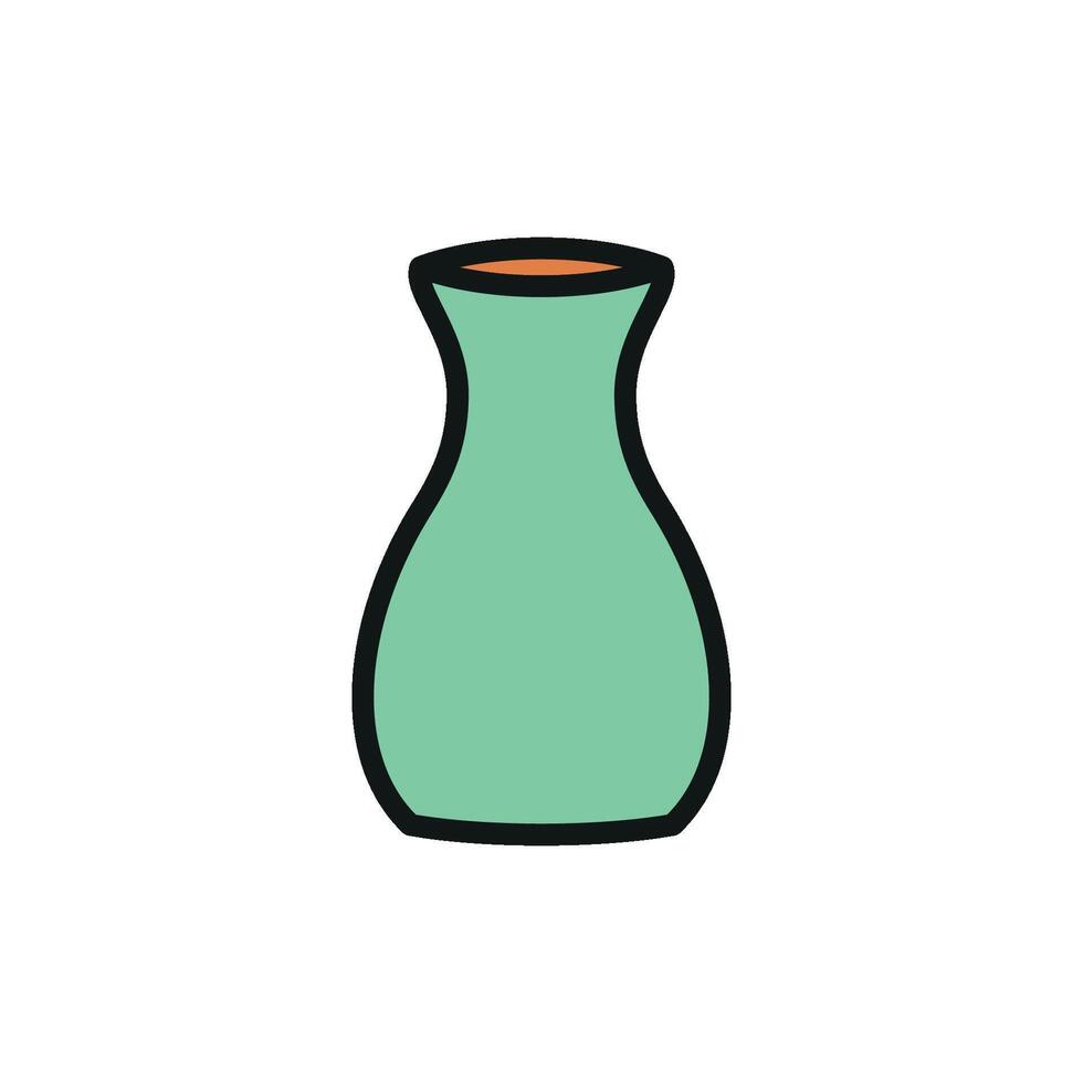 Vase decoration icon with a simple and modern design concept vector