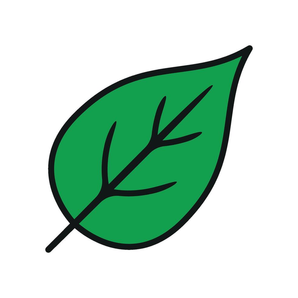 Sleek and elegant visual of a leaf icon created with a simple and modern graphic design approach vector