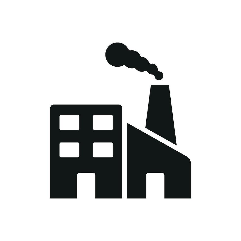 Factory building icon with a simple and modern design concept vector