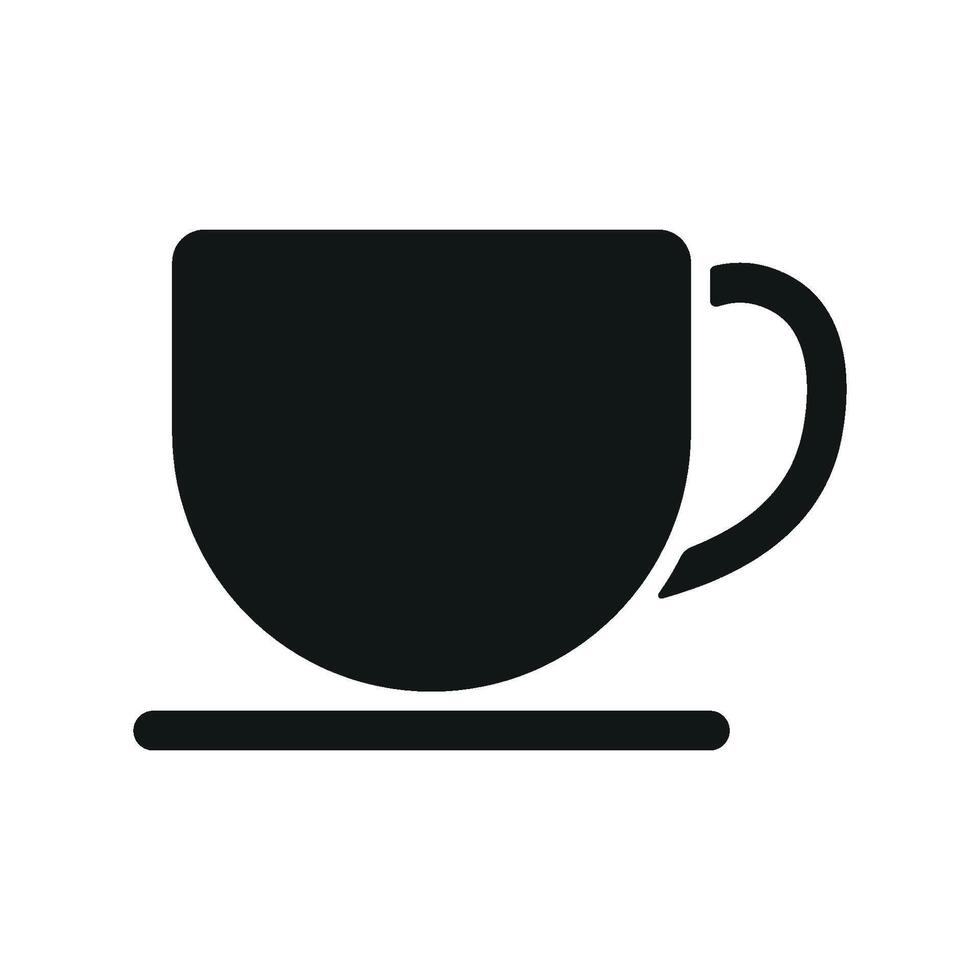 Coffee glass icon design in a clean and modern graphic concept vector