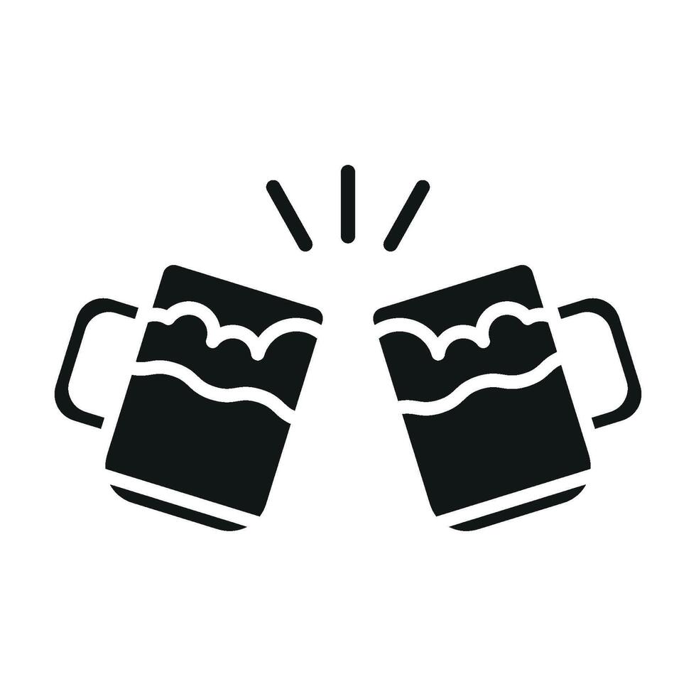 Modern beer glass bottle icon illustrated in a minimalist concept graphic vector