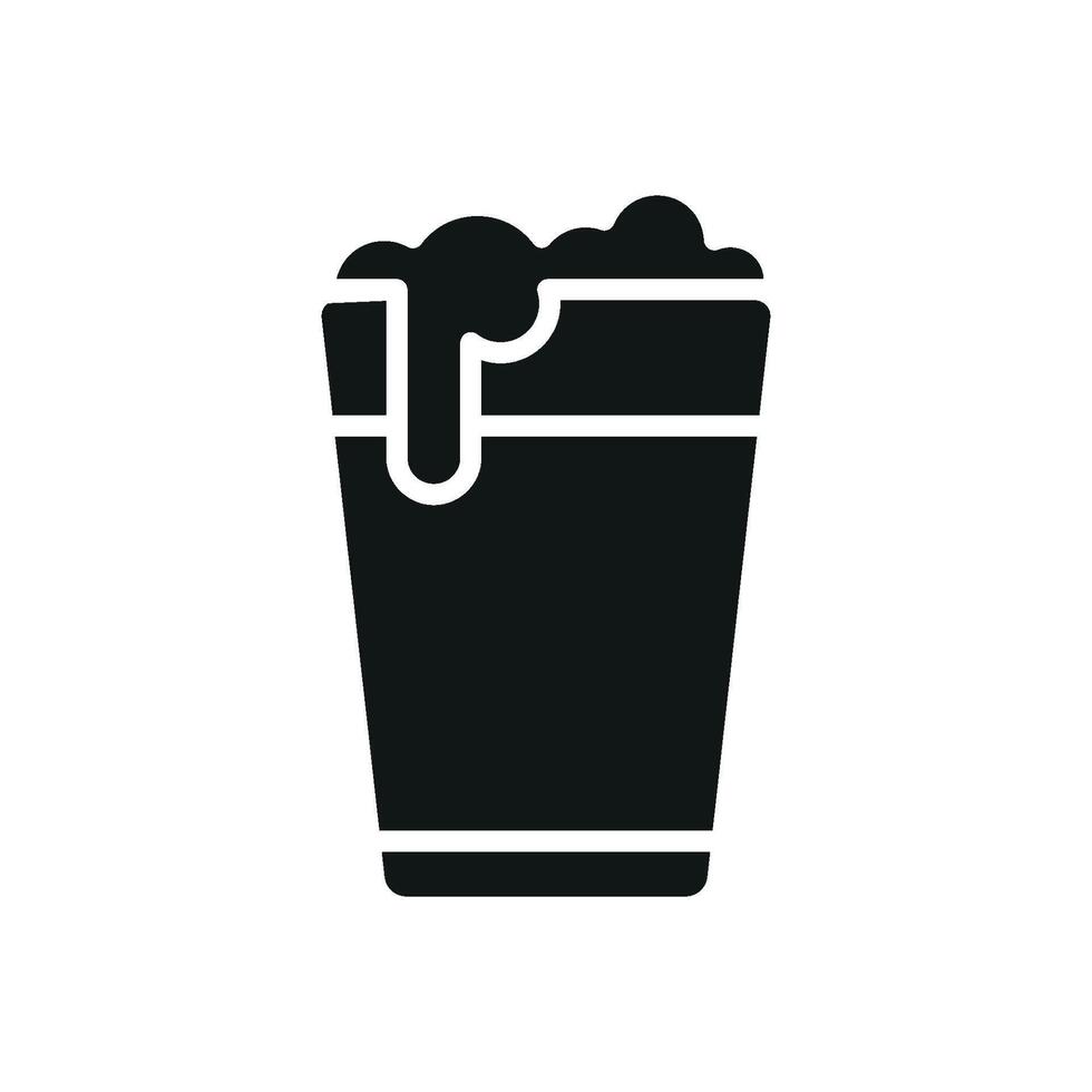 Graphic concept highlighting a clean and modern beer glass bottle icon design vector