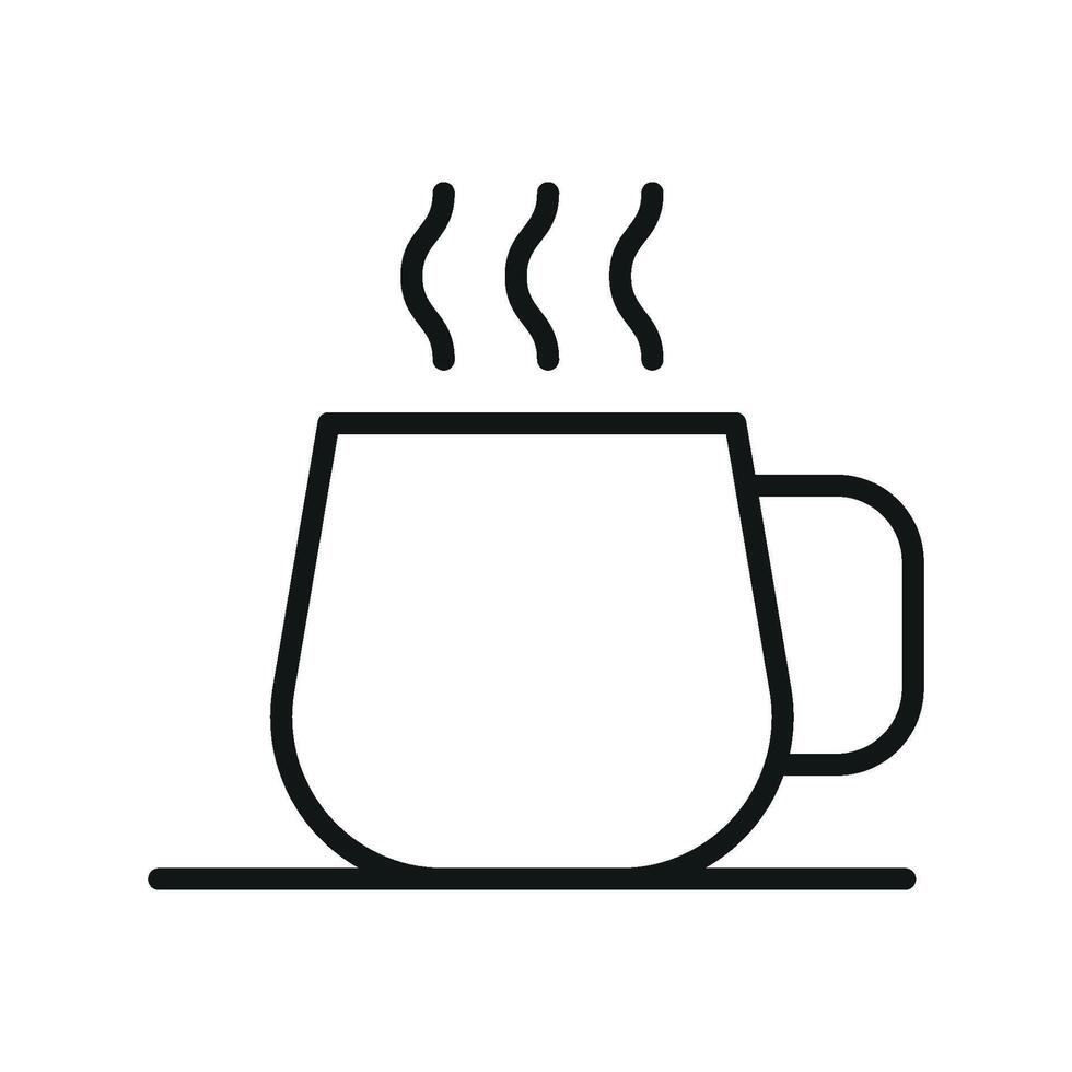 Concept graphic highlighting a simple and modern coffee glass icon design vector