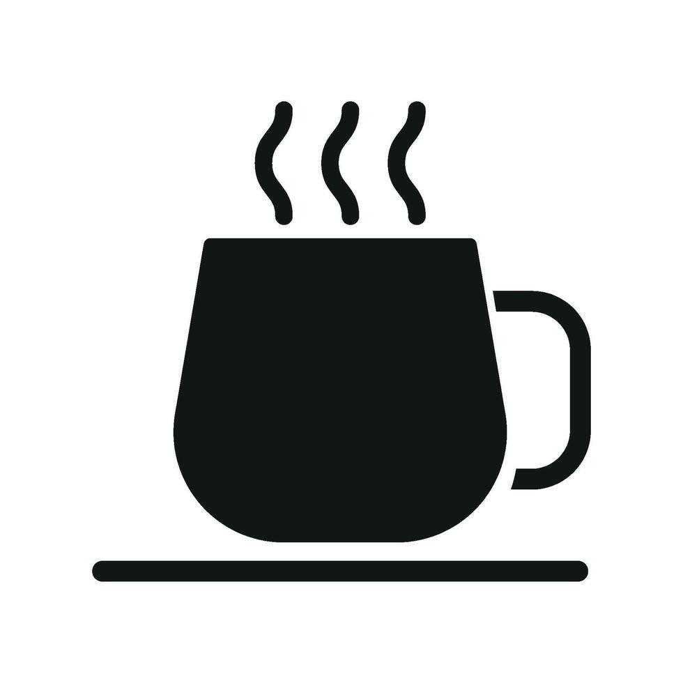 Simple and contemporary coffee glass icon design concept graphic vector