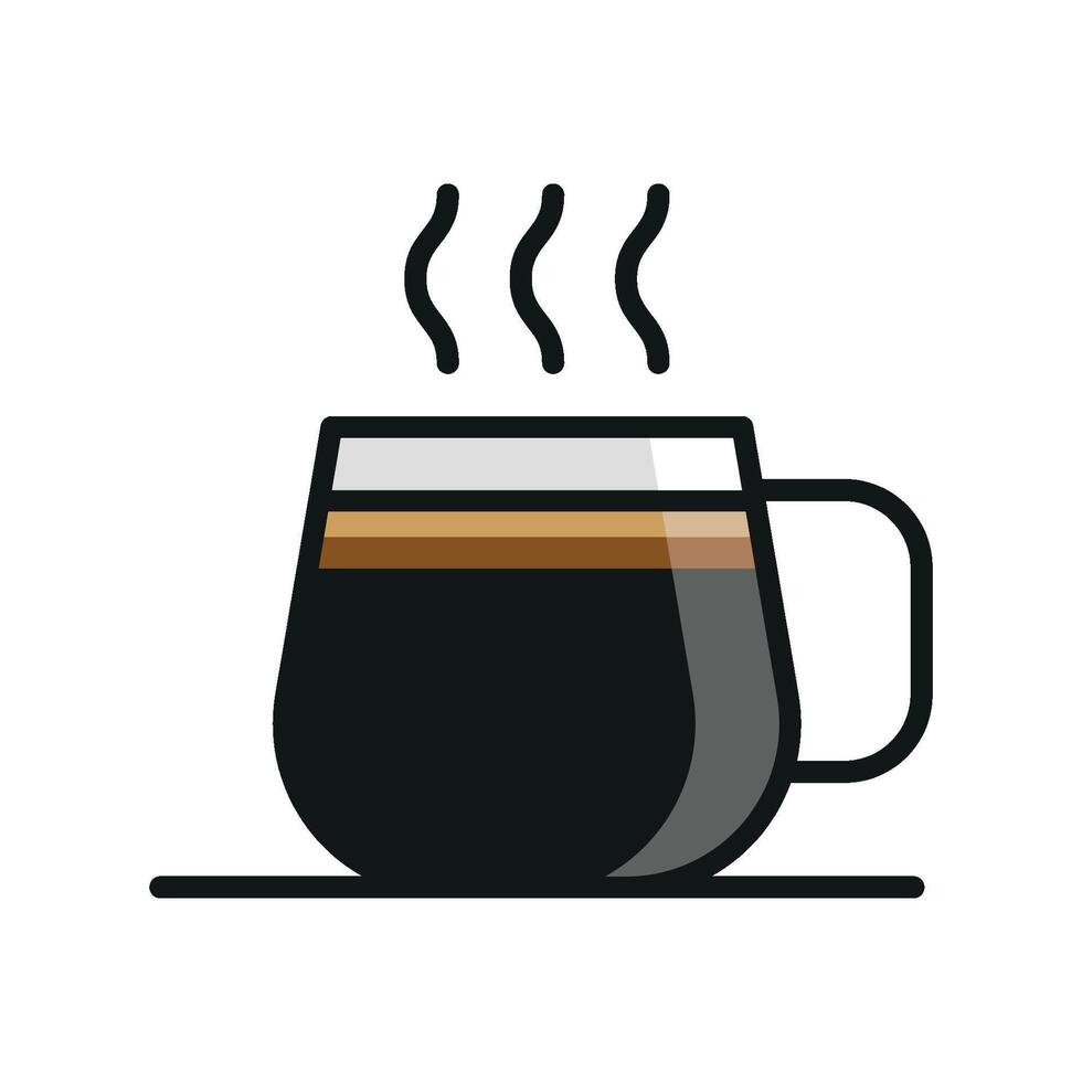 Modern graphic concept featuring a simple coffee glass icon design vector