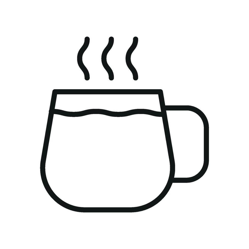 Coffee glass icon with a simple and modern design concept vector