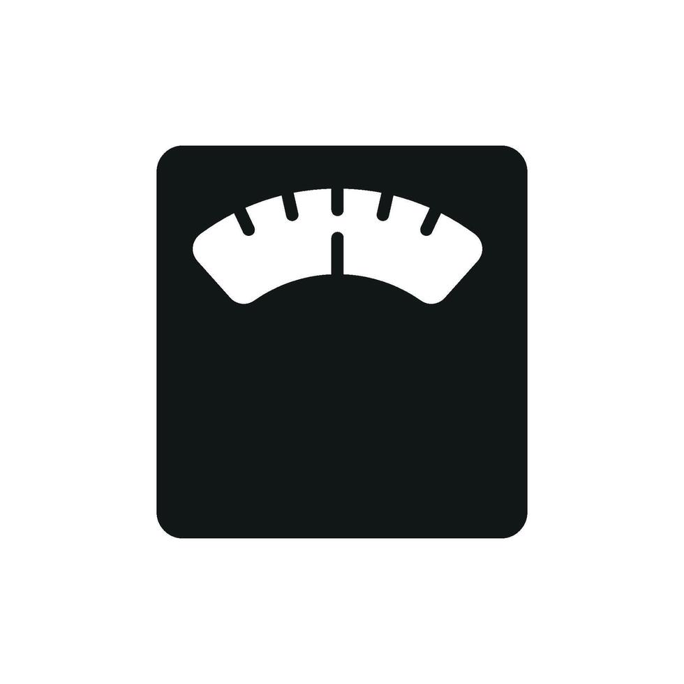 A straightforward and contemporary design defines the bathroom scale icon, offering a modern and clean graphic approach. vector